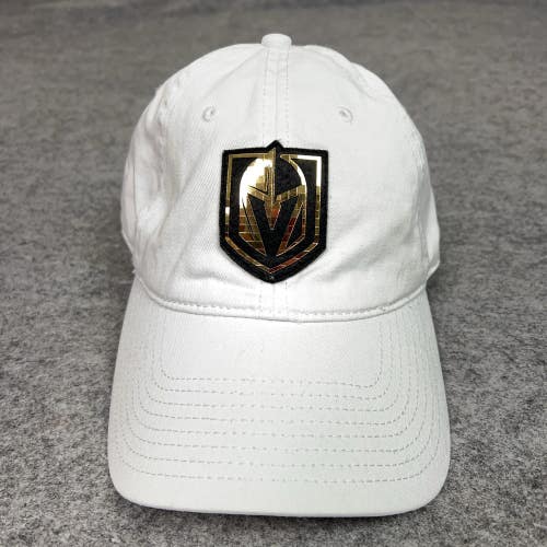 Vegas Golden Knights Hat Cap Strap Back White NHL Hockey Mens Sports Logo Top