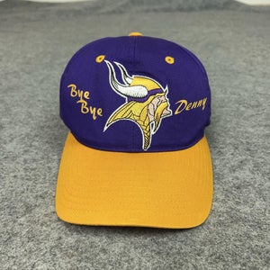 Vintage Minnesota Vikings Hat Cap Snap Back Purple Yellow NFL Football Mens 90s