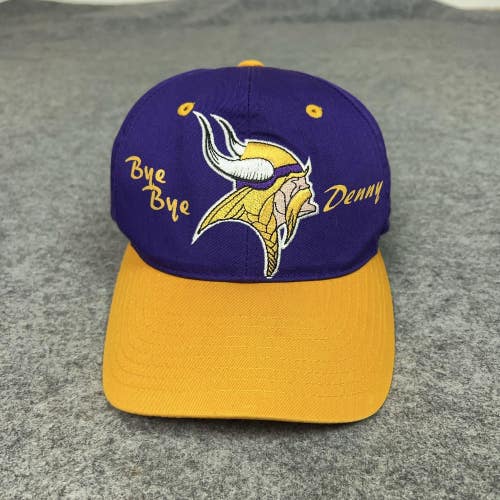 Vintage Minnesota Vikings Hat Cap Snap Back Purple Yellow NFL Football Mens 90s