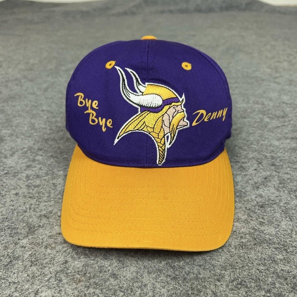 Vintage Minnesota Vikings Hat Cap Snap Back Purple Yellow NFL Football Mens 90s