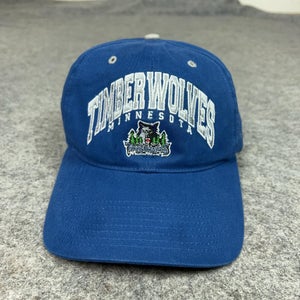 Vintage Minnesota Timberwolves Hat Cap Strap Back Blue NBA Basketball Mens 90s