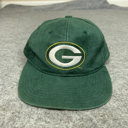 Vintage Green Bay Packers Hat Cap Strap Back Green NFL Football Mens 90s