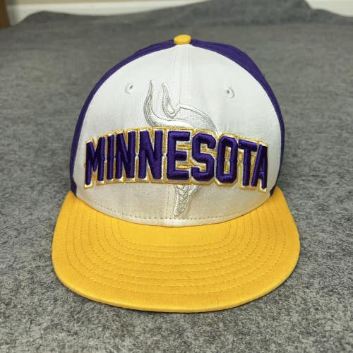 Minnesota Vikings Hat Cap Snap Back Purple Yellow NFL Football New Era Mens Logo