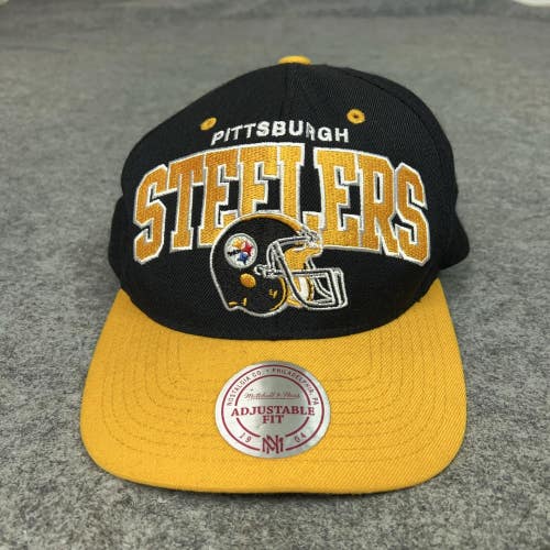 Pittsburgh Steelers Hat Cap Snap Back Black Yellow NFL Football Mens Retro Wool