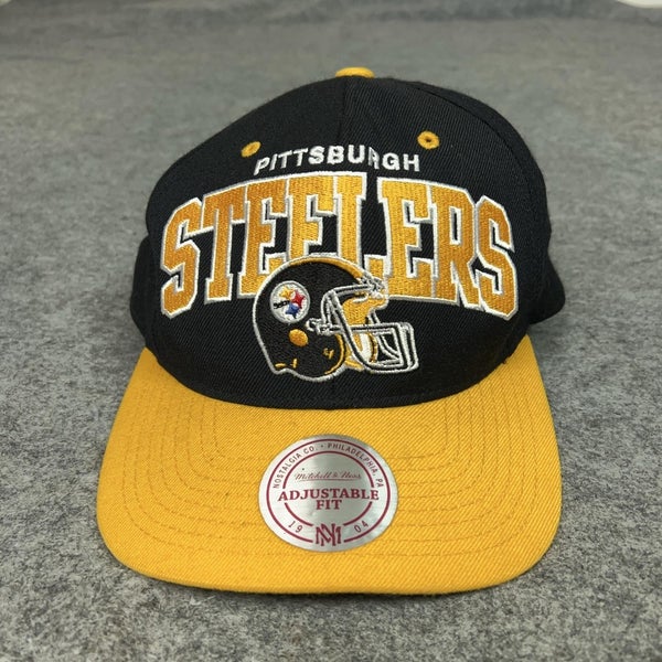 Pittsburgh Steelers Hat Cap Snap Back Black Yellow NFL Football Mens Retro Wool
