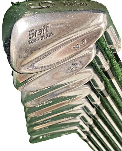 Wilson Staff Tour Blade FG-17 Iron Set 2-9 Irons RH Stiff Steel 5i/38 Nice Grips