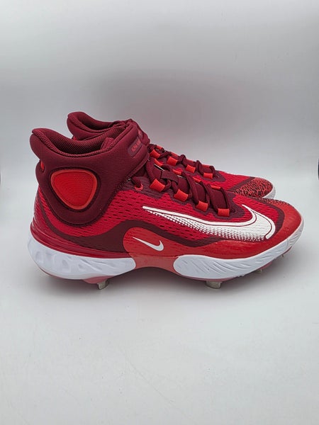 Nike Alpha Huarache Elite 4 Mid Baseball Cleats Red Men's Size 11 DJ6520-616