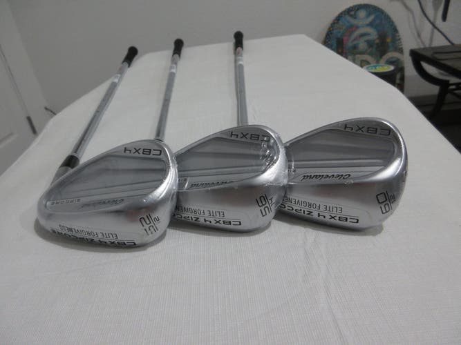 Cleveland CBX4 ZipCore Wedge Set - 52.12 - 56.14 - 60.12 - KBS Stiff Steel - NEW