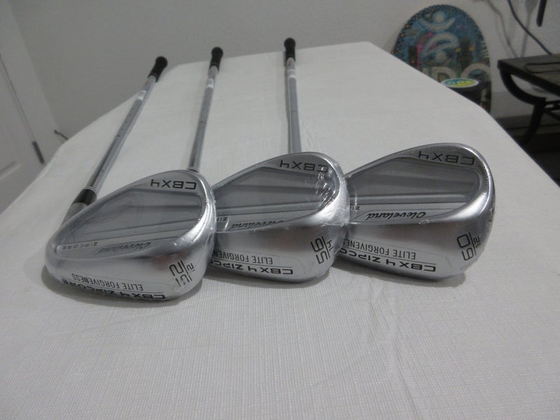 Cleveland CBX4 ZipCore Wedge Set - 52.12 - 56.14 - 60.12 - KBS Stiff Steel - NEW