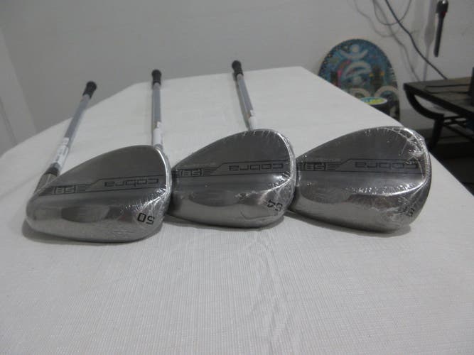 Cobra King Snakebite Raw Wedge Set - 50.08 - 54.10 - 58.08 - Stiff Steel - NEW