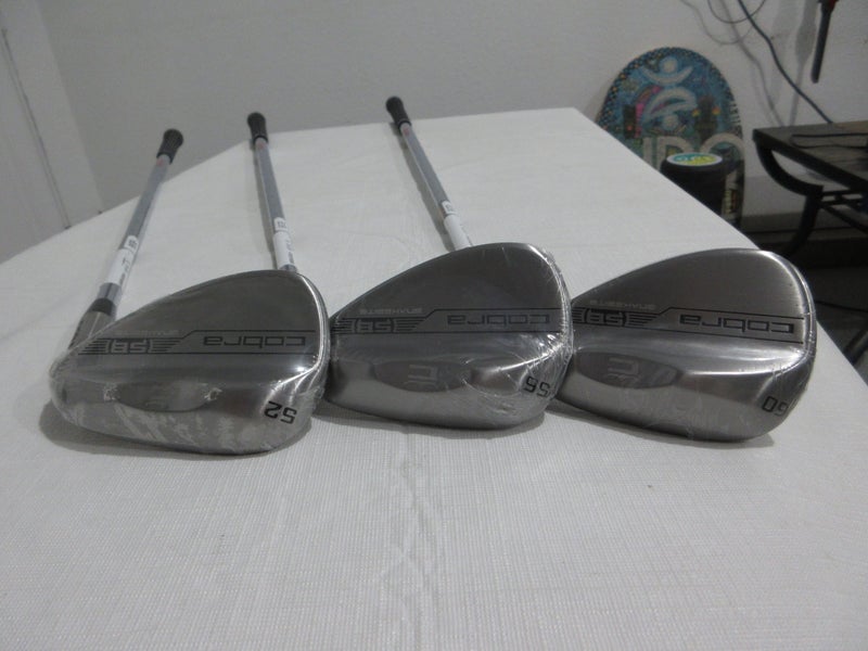 Cobra King Snakebite Raw Wedge Set - 52.08 - 56.10 - 60.08 - Stiff Steel - NEW