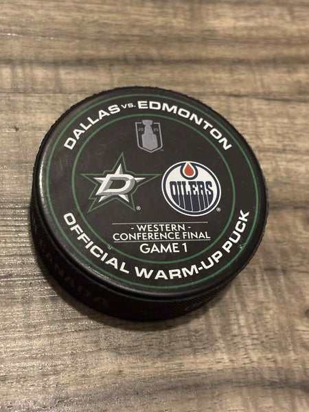 2025 NHL Western Conference Finals Game 1 Official Warm Up Hockey Puck