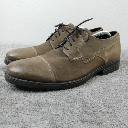 Clarks Denton Cap Toe Mens Size 13 Shoes Lace Up Oxford Brown Leather