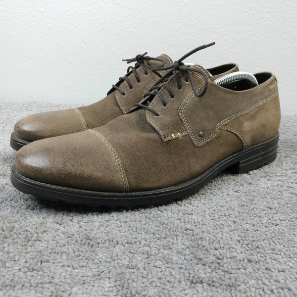 Clarks Denton Cap Toe Mens Size 13 Shoes Lace Up Oxford Brown Leather