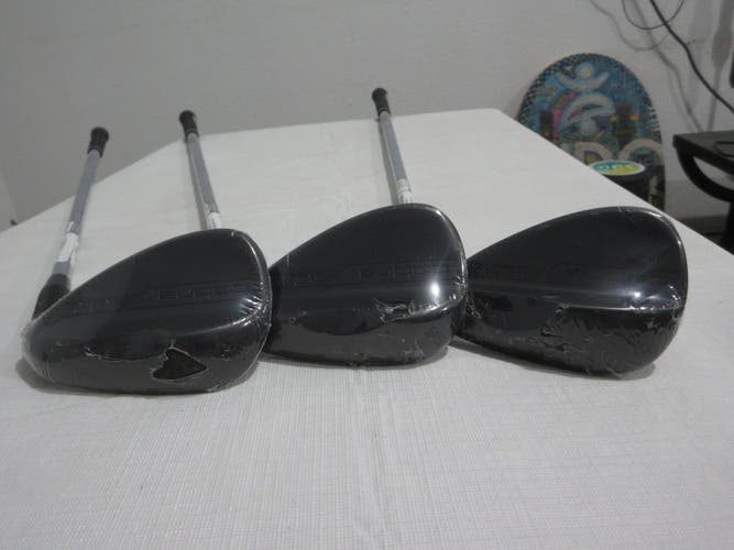 Cobra King Snakebite Black Wedge Set - 52.08 - 56.12 - 60.04 - Stiff Steel - NEW