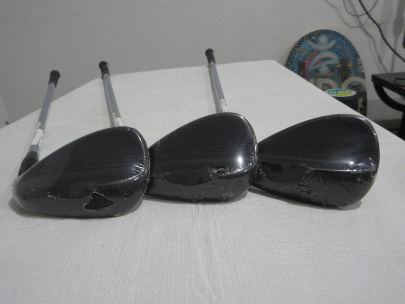 Cobra King Snakebite Black Wedge Set - 52.08 - 56.12 - 60.04 - Stiff Steel - NEW