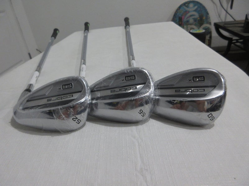 Cobra King Snakebite-X Wedge Set - 52* - 56* - 60* - Stiff Flex Steel - NEW