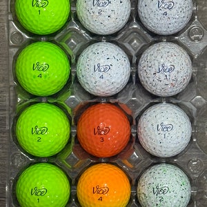 12 Vice Golf Balls (Pro, Pro Plus) - Colored or Drip Design - 5A MINT CONDITION