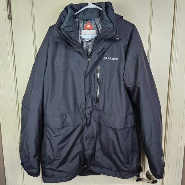 Columbia Omni-Heat Interchange Jacket Mens L 3-in-1 Tech Parka Ski Outdoors Blac