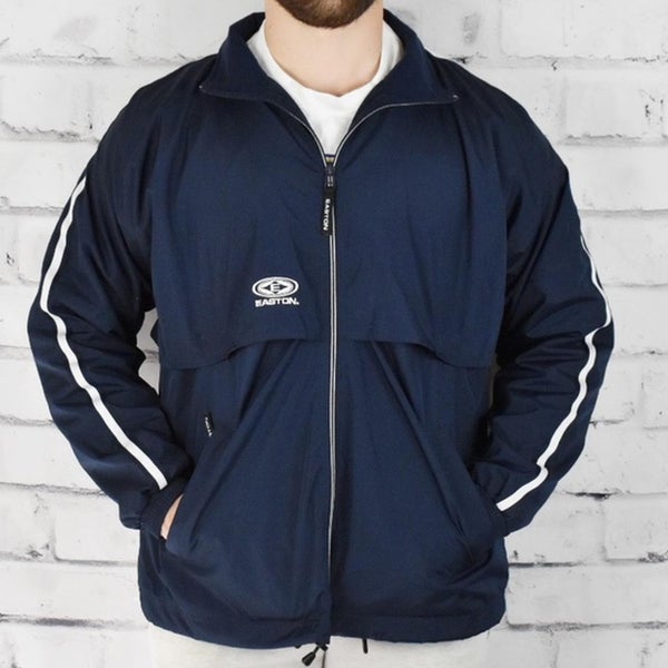 Vintage Y2k Easton Navy Blue Ice Hockey Warmup Jacket