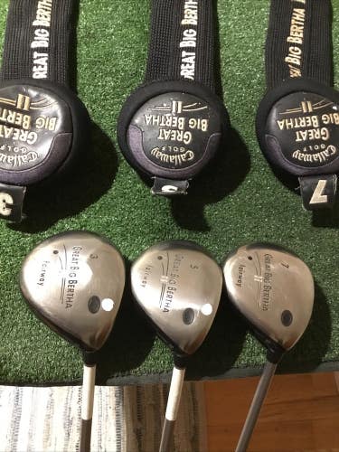 Callaway Great Big Bertha II Fairway Woods Set (3W, 5W, 7W) Regular 60 Graphite
