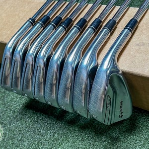 Used 2017 TaylorMade P-790 Forged Irons 4-PW/AW 105g S300 Stiff Steel Golf Set