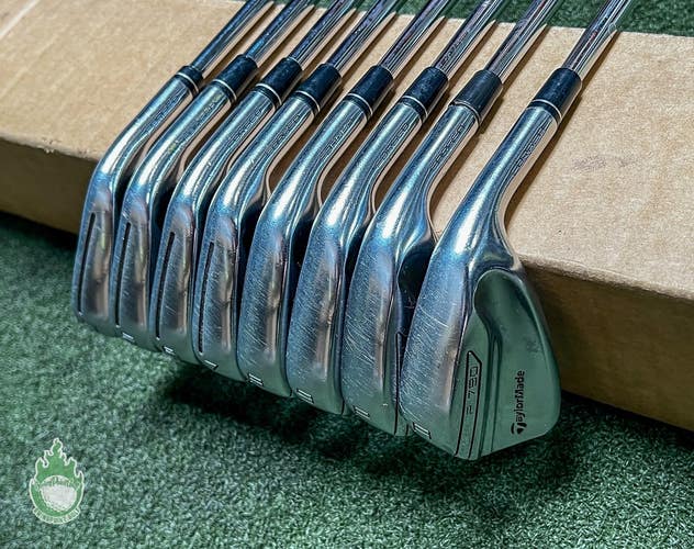 Used 2017 TaylorMade P-790 Forged Irons 4-PW/AW 105g S300 Stiff Steel Golf Set