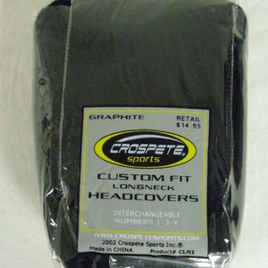 Crospete Custom Fit Longneck Fairway/Driver Headcover Black NEW