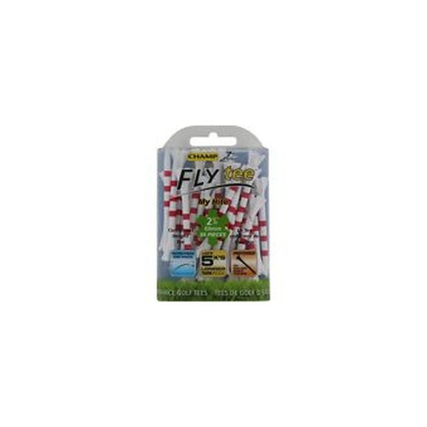 Champ Fly Tee (2 3/4", White/Red, 30 pack) My Hite Performance Golf Tee NEW