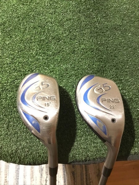 Ping G5 Hybrids Set (19* Hybrid & 22* Hybrid) Regular TFC 100H Graphite Shafts