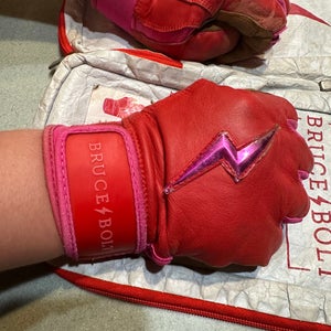 Bruce Bolt Bader Pink Small Batting Gloves (Used)