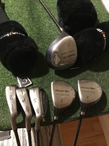 Powerbilt Left Handed Grand Slam Set (D, 3W, 5W, 9-PW-SW) Aldila Graphite (LH)