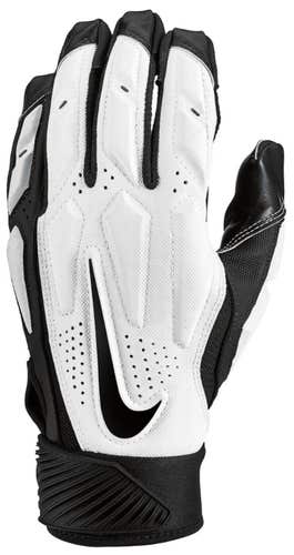 new men's large nike D-TACK 6.0 Padded Lineman Black/White Football Gloves