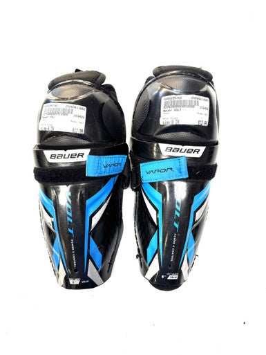 Used Bauer VOLT Youth Shin Guards Black 8" 11860-S000295760