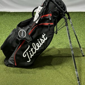 Titleist 2024 Players 4 Stand Carry Golf Bag TB23SX4 Black/Black/Red NEW
