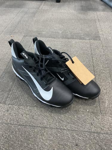 Used Nike ALPHA Adult FB Cleats Black Senior 13 11614-S000218838