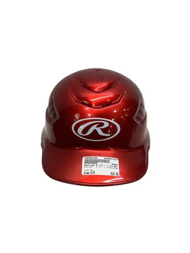 Used Rawlings 6 1/2 - 7 1/2 BB HELMET Batting Helmet No Mask Red S/M 11347-S000252705