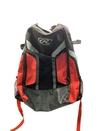 Used Rawlings 2 BAT BACK PACK BB/SB Player Backpack Red 11347-S000252678