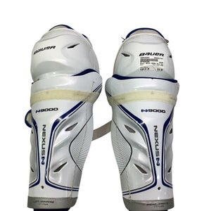 Used Bauer NEXUS N9000 Senior Shin Guards White 13" 11347-S000252664