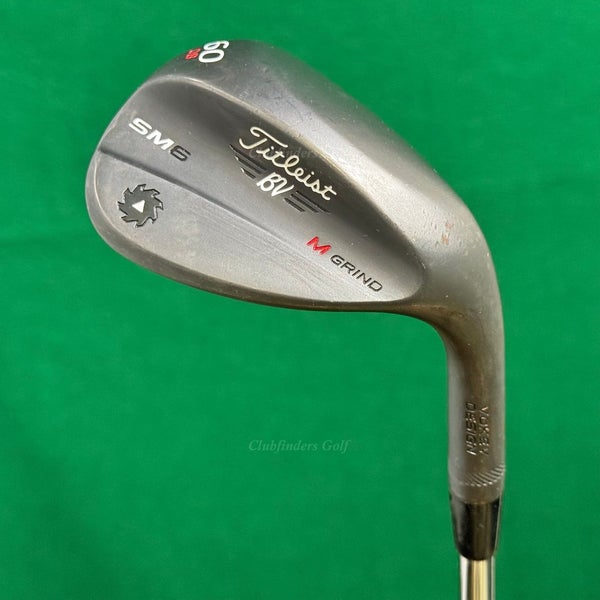Titleist Vokey SM6 Black Raw 60-8M 60 Lob Wedge Vokey Design Steel Wedge Flex