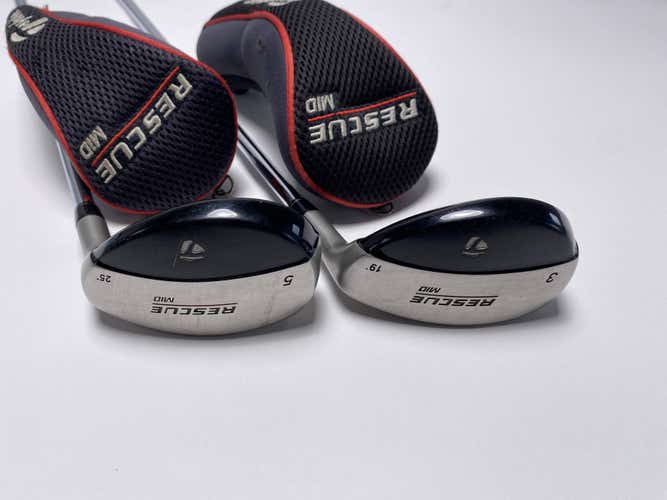 TaylorMade Rescue Mid 3 & 5 Hybrid Set 19* 25* Rifle FCM 5.5 Regular Mens RH HC