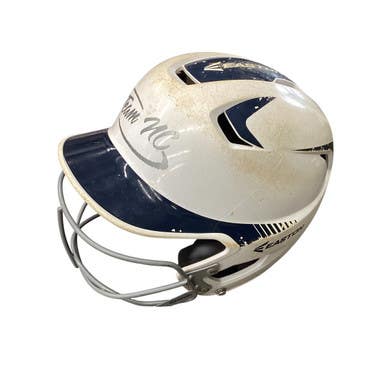 Used Easton BATTING HELMET Batting Helmet w/Mask White MD 11760-S000079959