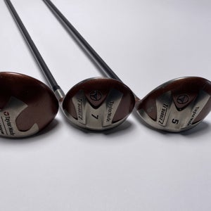 TaylorMade Ti Bubble 2 Wood Set 1 5 7 | 9.5* 18* 21* Bubble 2 80g Mens RH