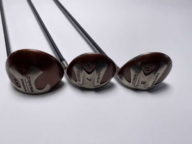 TaylorMade Ti Bubble 2 Wood Set 1 5 7 | 9.5* 18* 21* Bubble 2 80g Mens RH