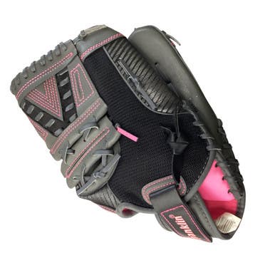 Used Franklin FASTPITCH PRO SERIES RH Throw Fastpitch Gloves Black And Pink 12" 11760-S000080032