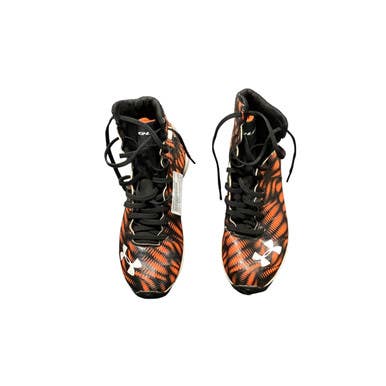 Used Under Armour HIGHLIGHT Jr FB Cleats Orange Junior 05 11479-S000400804