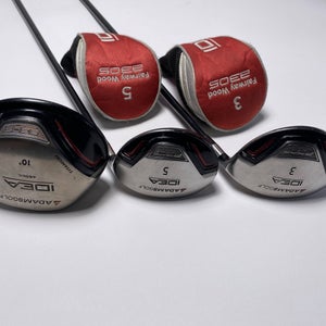 Adams Idea A3 OS Driver Wood Set 1 3 5 | 10* 15* 18* A3 OS 60g Mens RH HC