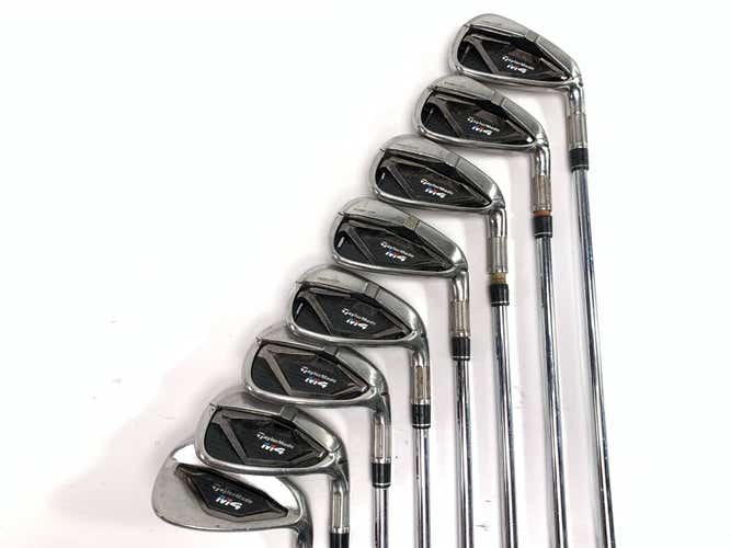 TaylorMade M4 Iron Set 4-PW+GW KBS Max Stiff Steel Mens RH