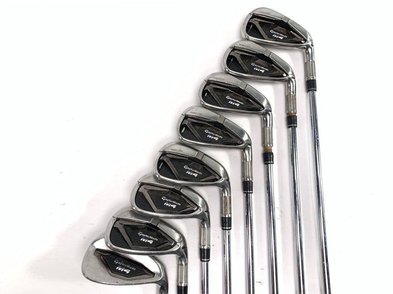 TaylorMade M4 Iron Set 4-PW+GW KBS Max Stiff Steel Mens RH