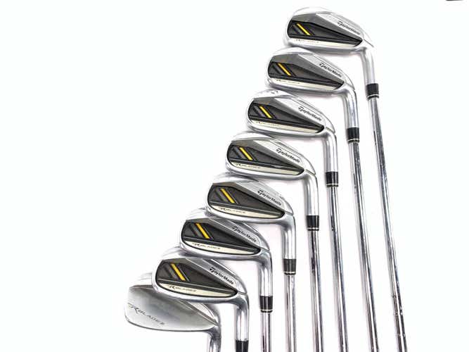 TaylorMade RocketBladez Iron Set 4-PW+GW RocketFuel Stiff Steel Mens RH